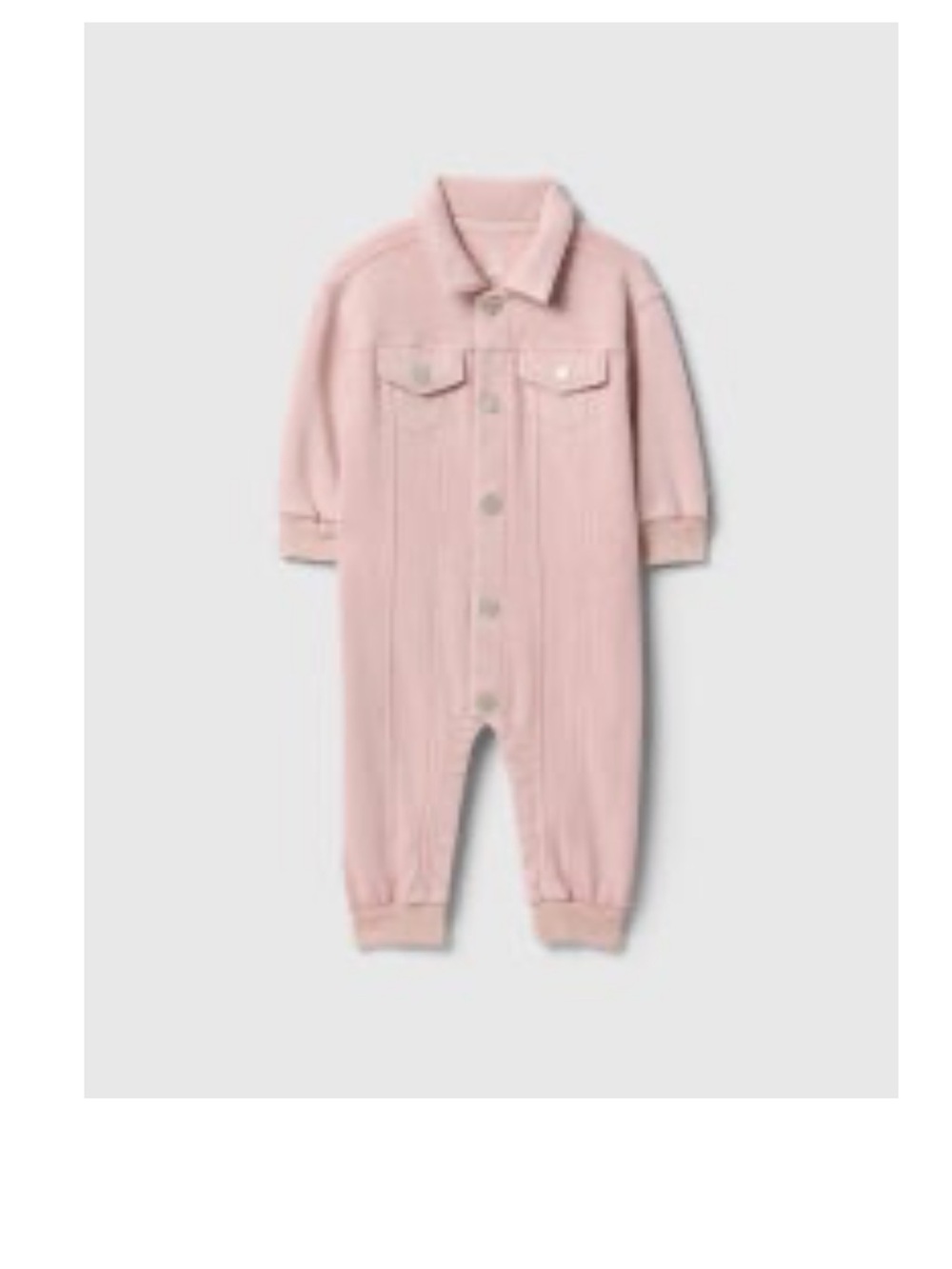 Baby Gap - Light Pink One-Piece Snap Front Romper